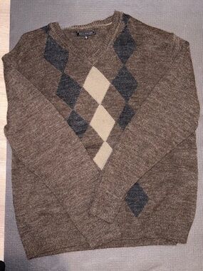Argyle Print Sweater